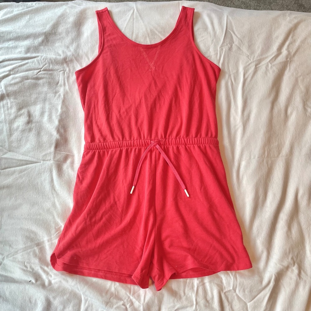 Tek Gear cross-back romper coral women’s size M